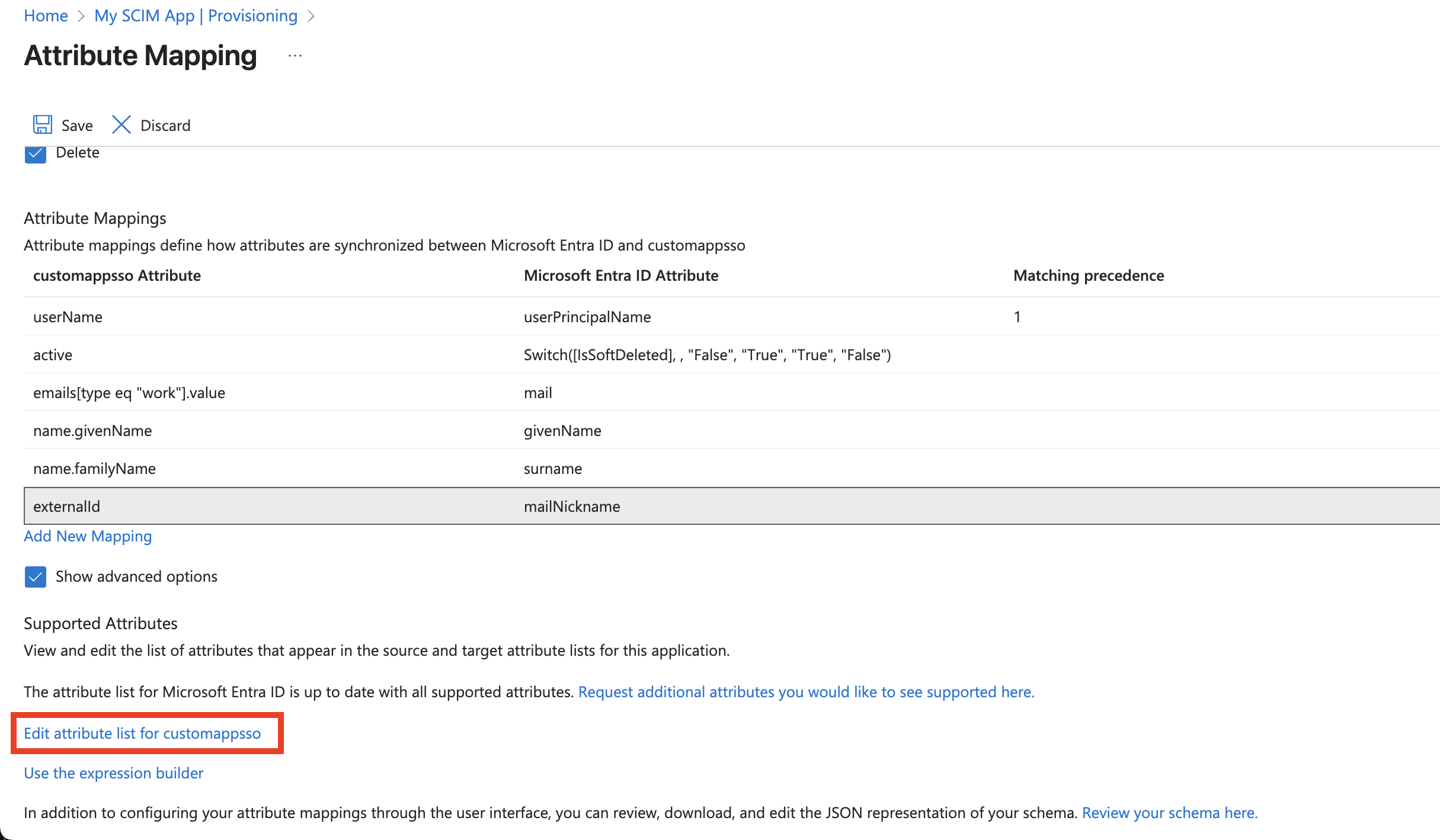 Edit the advanced options. Edit the advanced options.